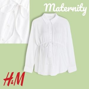 MAMA Tie-belt Maternity Blouse